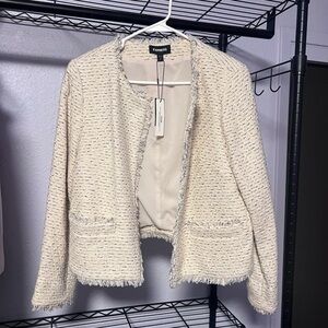 Express Ivory Tweed Blazer